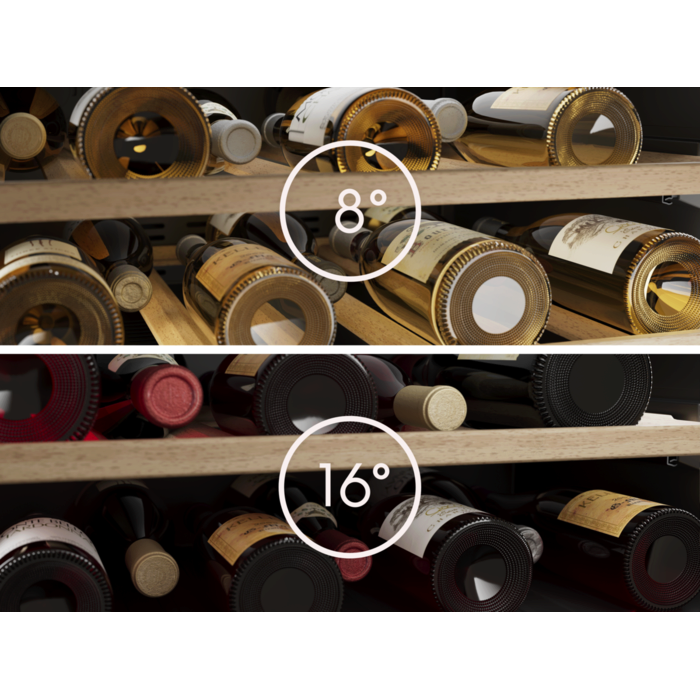 Dual Zone – distinct temperature zones to protect your wines.