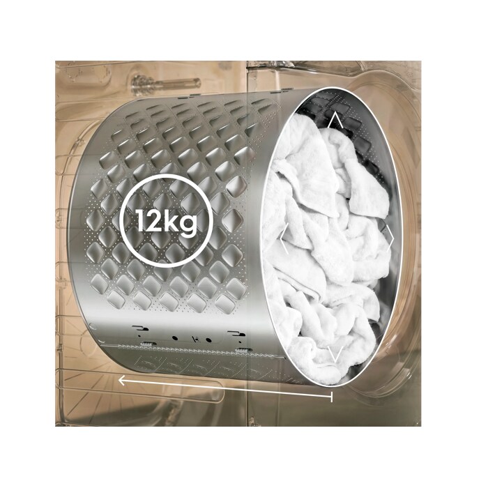 Wash more in one go with optimised cycles that clean larger loads efficiently