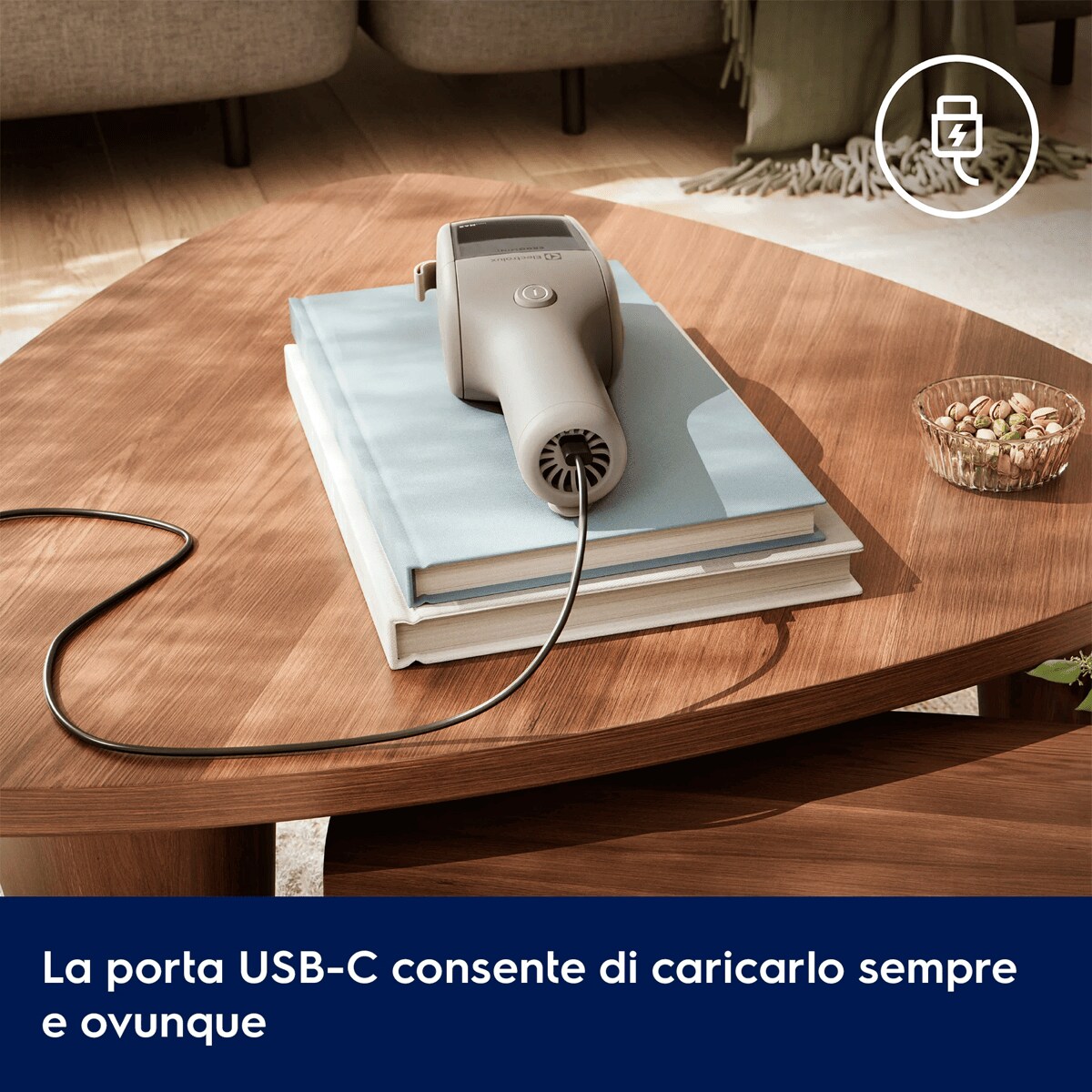 La porta USB-C consente di caricarlo sempre e ovunque