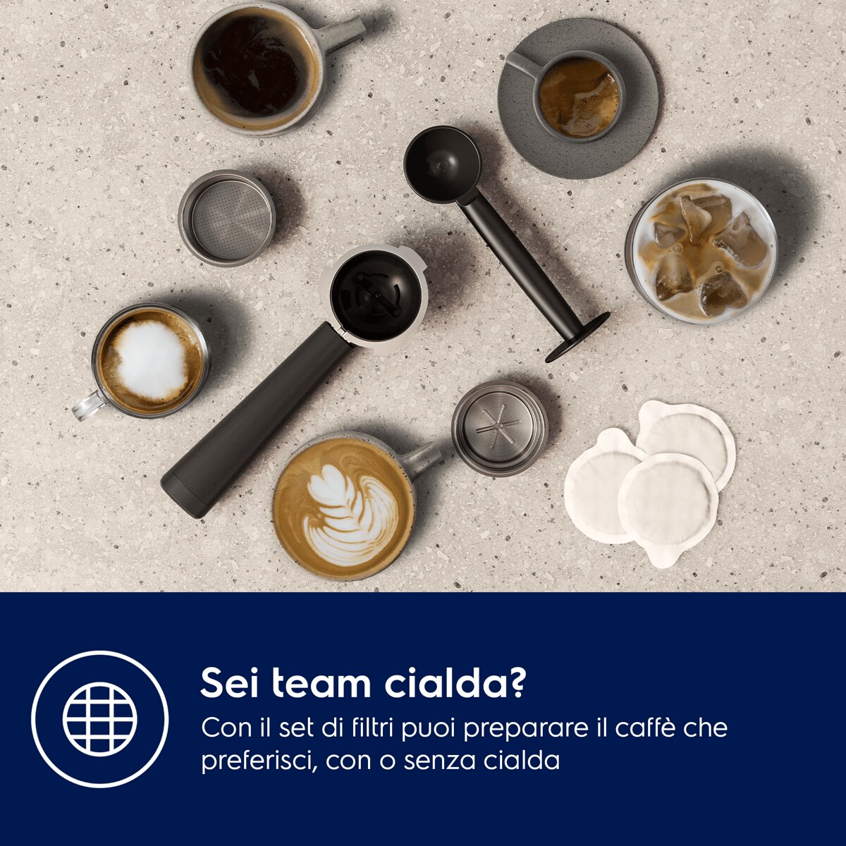 Sei team cialda? Con il set di filtri puoi preparare il caffè che preferisci, con o senza cialda