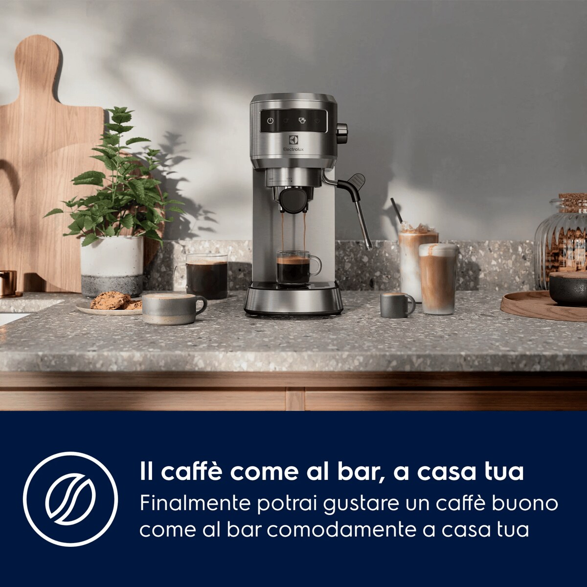 Il caffè come al bar, a casa tua Finalmente potrai gustare un caffè buono come al bar comodamente a casa tua