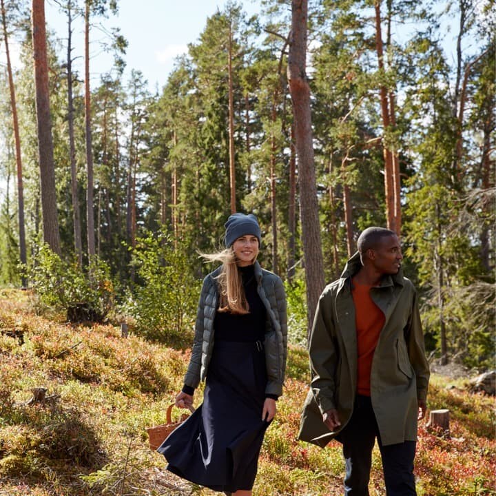 Two people in woods Two people in woods