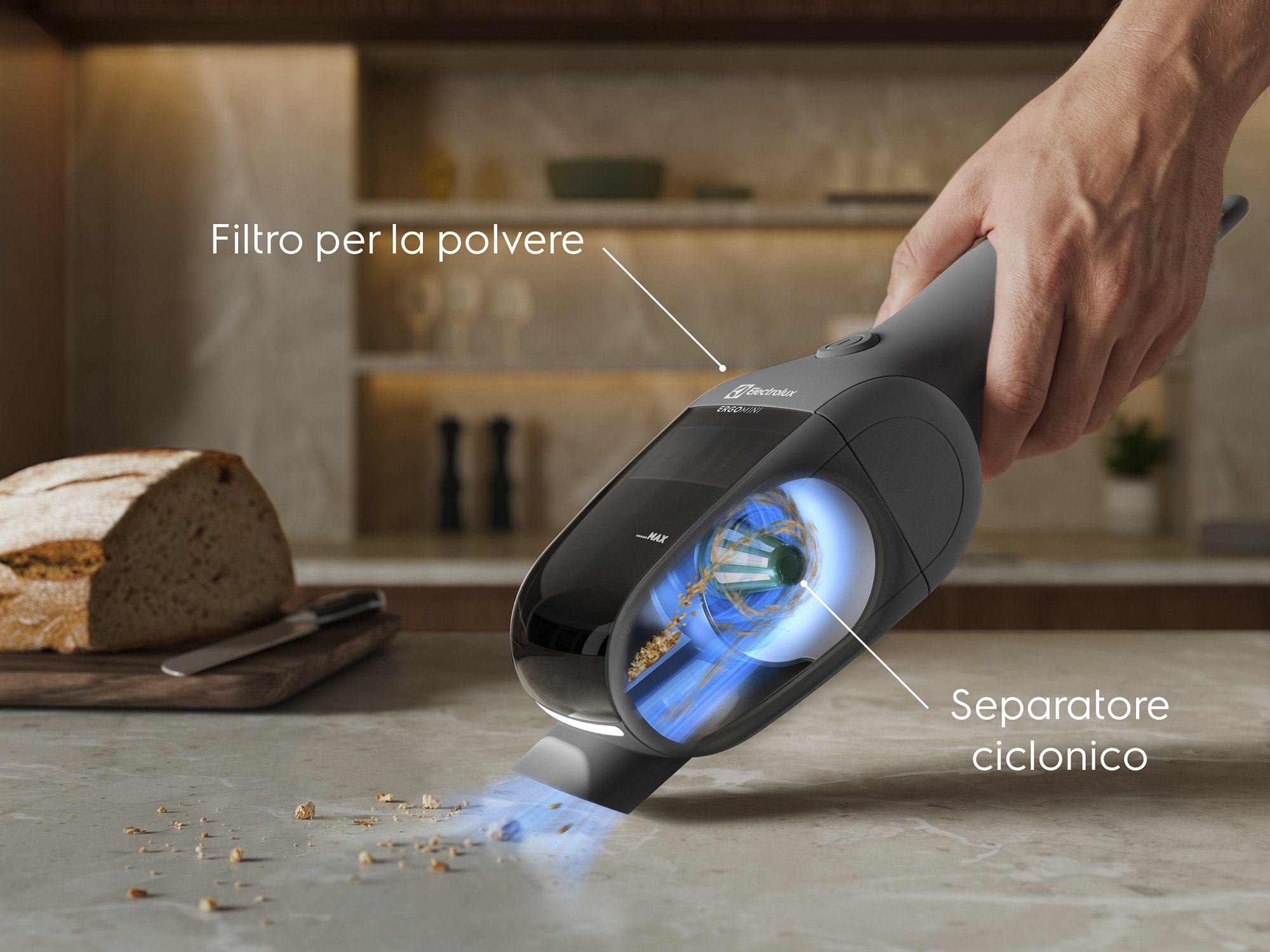 Aspirazione potente fino a 3 volte più a lungo, meno pulizie del filtro²